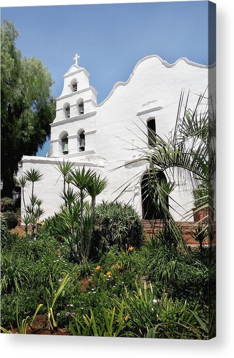 Old Acrylic Print featuring the photograph Old Mission San Diego by Gordon Beck
