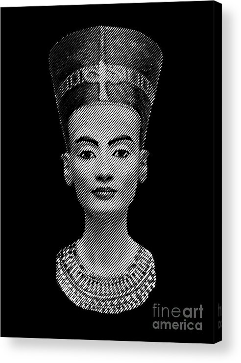 Nefertiti Acrylic Print featuring the digital art queen Nefertiti by Cu Biz