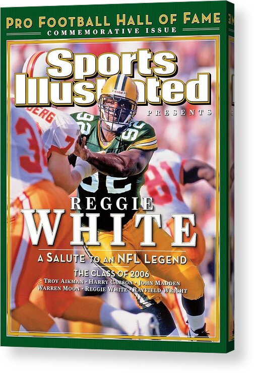 Tampa Acrylic Print featuring the photograph Reggie White, 2006 Pro Football Hall Of Fame Class Sports Illustrated Cover by Sports Illustrated