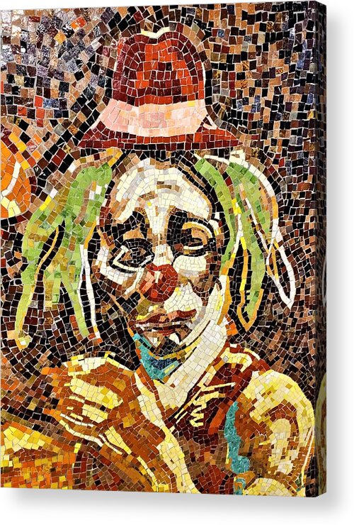 Sad Acrylic Print featuring the photograph Sad Hobo Clown by Rob Hans