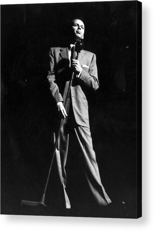 Singer Acrylic Print featuring the photograph Sinatra Sings by Ronald Startup