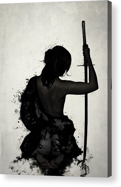 Female Acrylic Print featuring the digital art Female Samurai - Onna Bugeisha by Nicklas Gustafsson