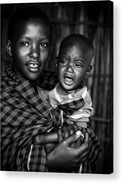 Africa Acrylic Print featuring the photograph Smile And Tears by Goran Jovic