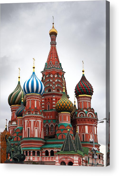 Built Structure Acrylic Print featuring the photograph St. Basil Cathedral by Savushkin