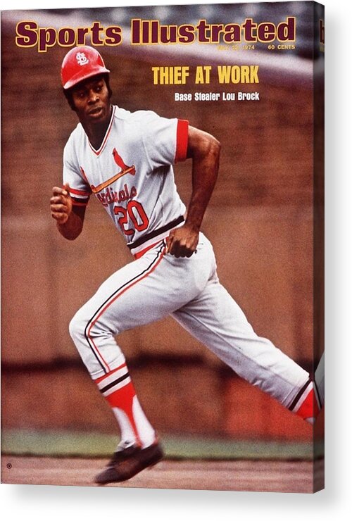 St. Louis Cardinals Acrylic Print featuring the photograph St. Louis Cardinals Lou Brock Sports Illustrated Cover by Sports Illustrated