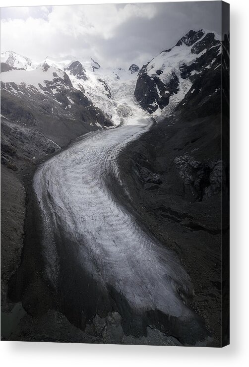 Drone Acrylic Print featuring the photograph Swiss Ice by Francesco Tavani