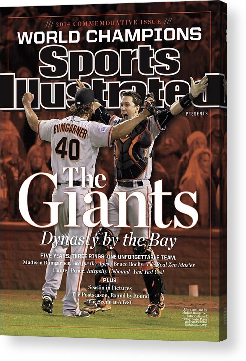 American League Baseball Acrylic Print featuring the photograph The Giants Dynasty By The Bay Sports Illustrated Cover by Sports Illustrated