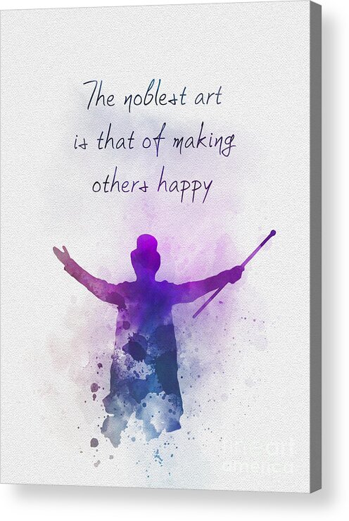 Greatest Acrylic Print featuring the mixed media The Noblest Art by My Inspiration