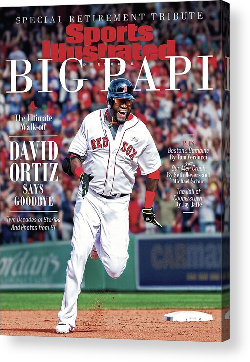 American League Baseball Acrylic Print featuring the photograph The Ultimate Walk-off David Ortiz Says Goodbye Sports Illustrated Cover by Sports Illustrated