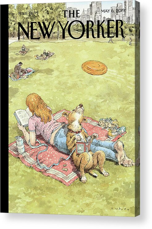 To Fetch Or Not To Fetch Acrylic Print featuring the painting To Fetch or Not to Fetch by John Cuneo