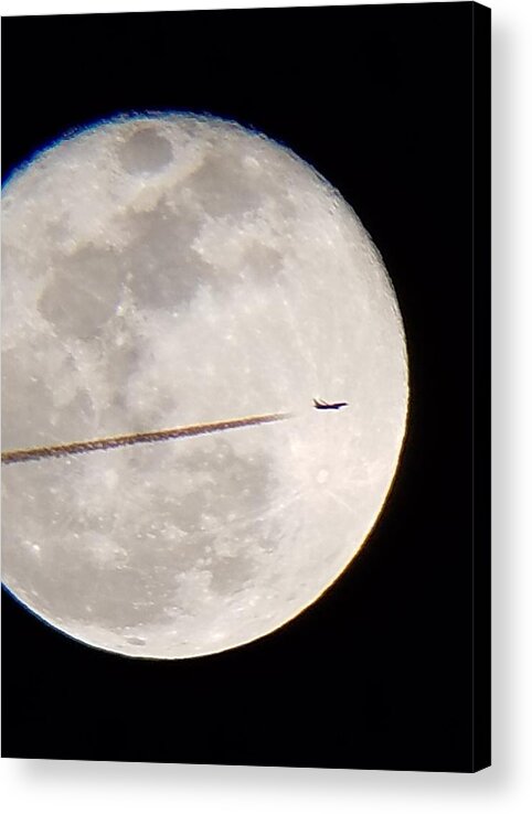 Moon Acrylic Print featuring the photograph To The Moon by Karen Stansberry