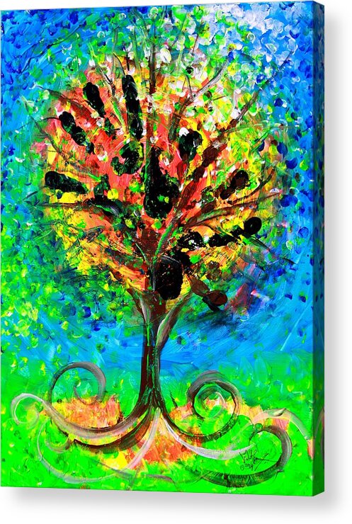 Tree Acrylic Print featuring the painting Tree of Faith by J Vincent Scarpace