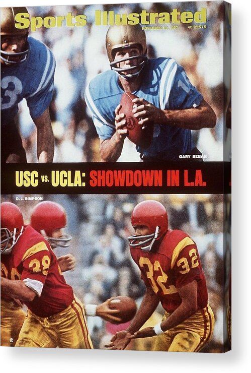 Magazine Cover Acrylic Print featuring the photograph Usc Vs Ucla Preview Sports Illustrated Cover by Sports Illustrated