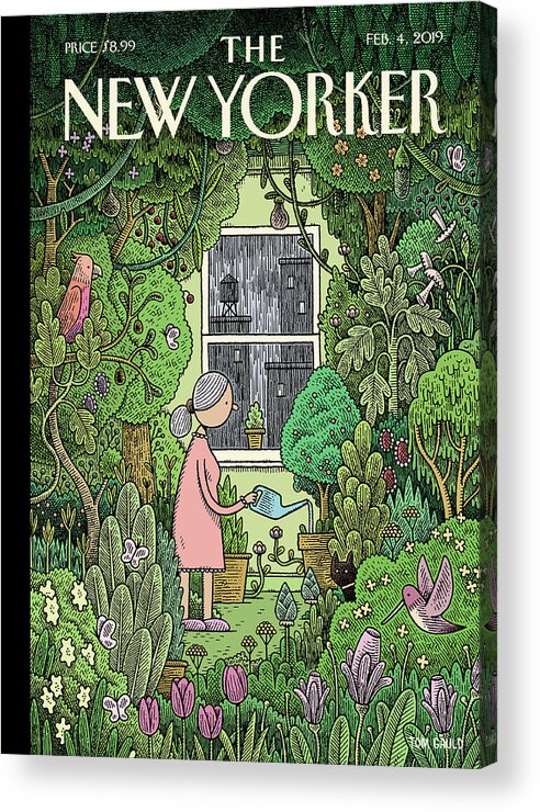 Winter Garden Acrylic Print featuring the painting Winter Garden by Tom Gauld