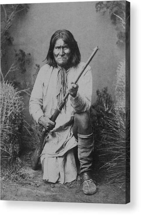 Geronimo Acrylic Print featuring the photograph Geronimo - Black and White #2 by David Hinds