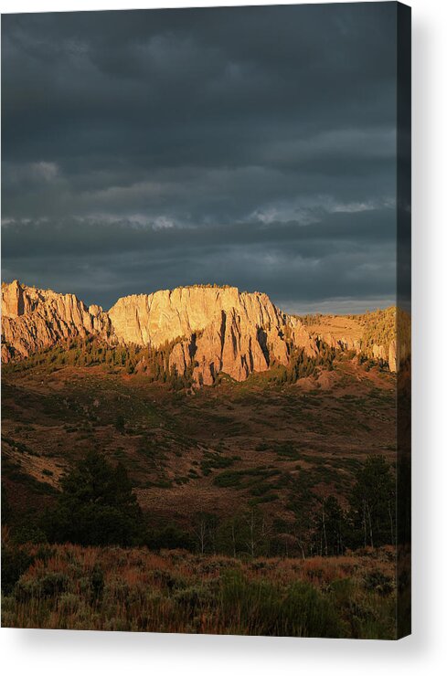 Mountain Acrylic Print featuring the photograph Light on the mountains by Go and Flow Photos