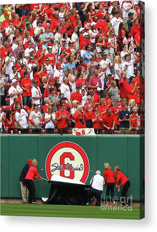 St. Louis Cardinals Acrylic Print featuring the photograph Stan Musial #1 by Dilip Vishwanat