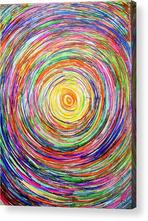  Acrylic Print featuring the mixed media Stir #2 by Sala Adenike