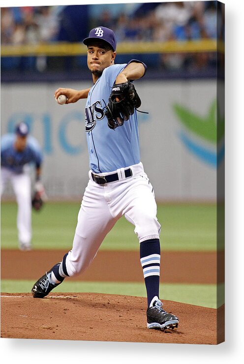 American League Baseball Acrylic Print featuring the photograph Chris Ray by Brian Blanco