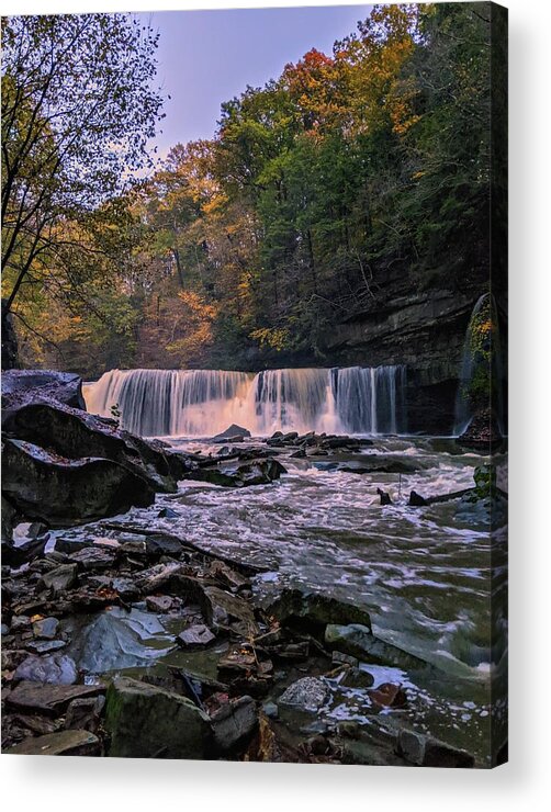 Bedford Reservation Acrylic Print featuring the photograph Great Falls by Brad Nellis