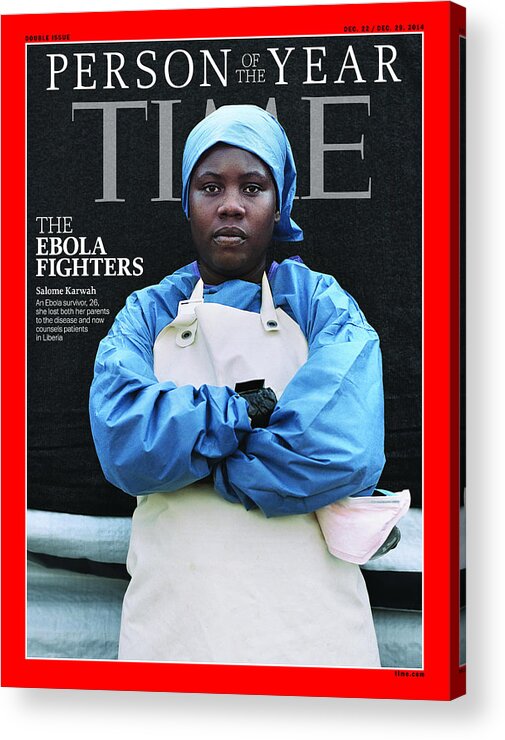 2014 Person Of The Year Acrylic Print featuring the photograph 2014 Person of the Year - The Ebola Fighters, Salome Karwah by Person of the Year - The Ebola Fighters