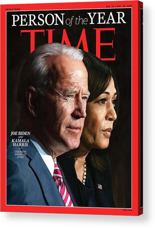 Us 2020 Presidential Election Acrylic Print featuring the photograph 2020 Person of the Year - Joe Biden, Kamala Harris by Portrait by Jason Seiler for TIME