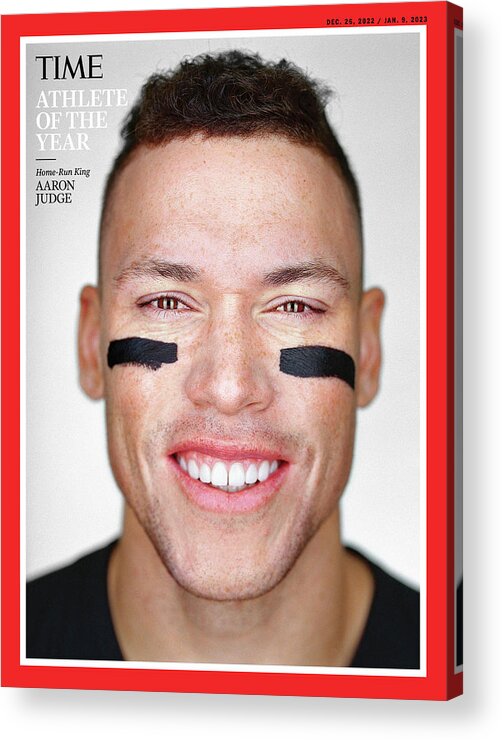 Athlete Of The Year Acrylic Print featuring the photograph 2022 Athlete of the Year - Aaron Judge by Photograph by Martin Schoeller for TIME