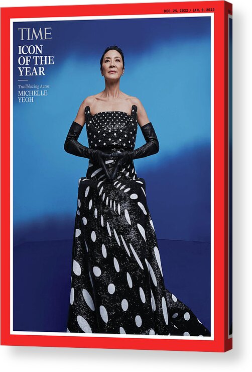 Icon Of The Year Acrylic Print featuring the photograph 2022 Icon of the Year - Michelle Yeoh by Photograph by Michelle Watt for TIME