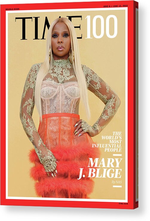 2022 Time100 Acrylic Print featuring the photograph 2022 TIME100 - Mary J. Blige by Photograph by Micaiah Carter for TIME