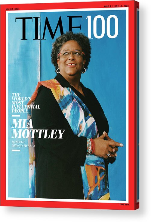 2022 Time100 Acrylic Print featuring the photograph 2022 TIME100 - Mia Mottley by Photograph by Camila Falquez for TIME