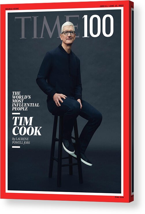 2022 Time100 Acrylic Print featuring the photograph 2022 TIME100 - Tim Cook by Photograph by Geordie Wood for TIME