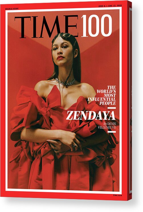 2022 Time100 Acrylic Print featuring the photograph 2022 TIME100 - Zendaya by Photograph by Camila Falquez for TIME