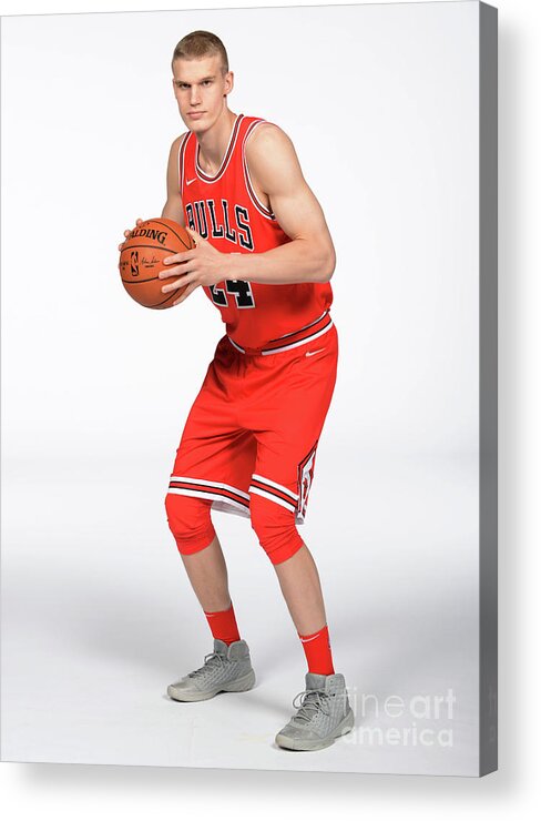 Media Day Acrylic Print featuring the photograph Lauri Markkanen by Randy Belice
