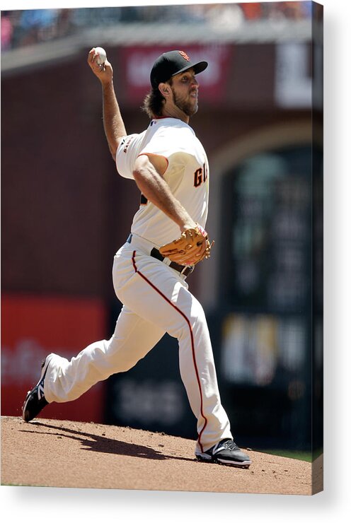 San Francisco Acrylic Print featuring the photograph Madison Bumgarner #3 by Ezra Shaw