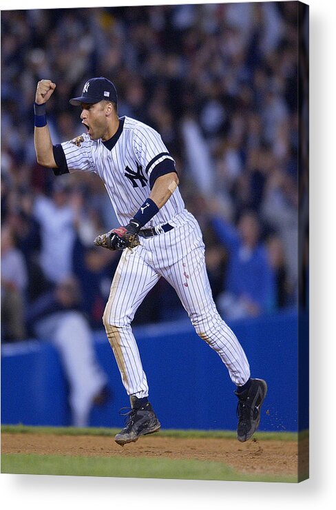 People Acrylic Print featuring the photograph Derek Jeter by Ezra Shaw
