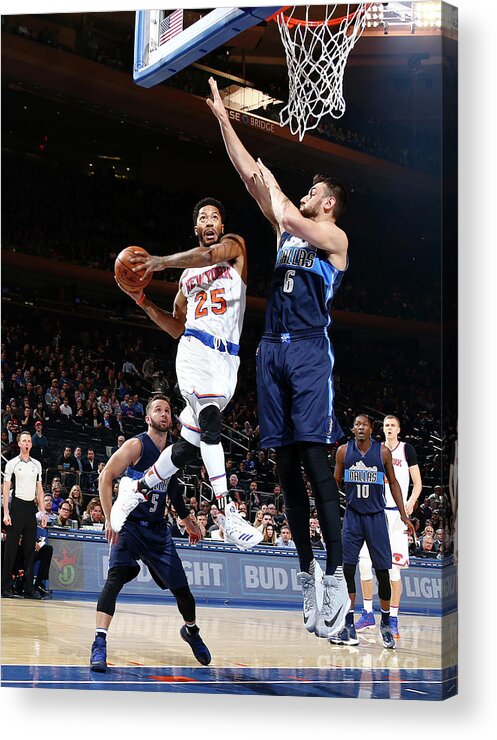 Derrick Rose Acrylic Print featuring the photograph Derrick Rose by Nathaniel S. Butler