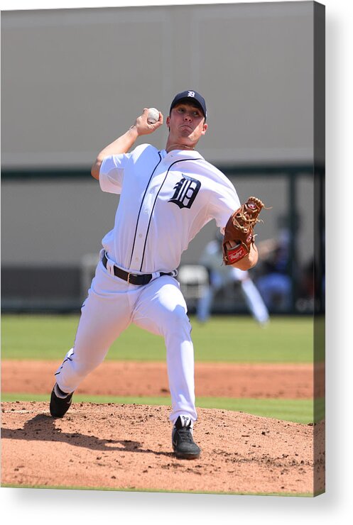 American League Baseball Acrylic Print featuring the photograph Detroit Tigers Workout #9 by Mark Cunningham