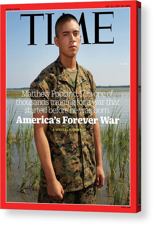 Time Acrylic Print featuring the photograph America's Forever War - Poblano by Photograph by Gillian Laub for TIME