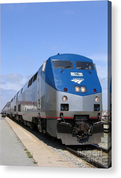 Train Acrylic Print featuring the photograph Amtrak 116 by James B Toy