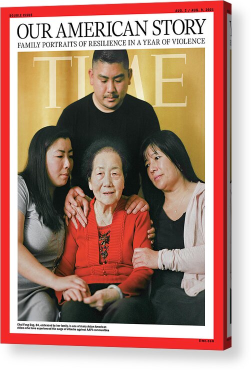 Asian-american Acrylic Print featuring the photograph Asian-American Elders, Portraits of Resilience by Photograph by Emanuel Hahn for TIME