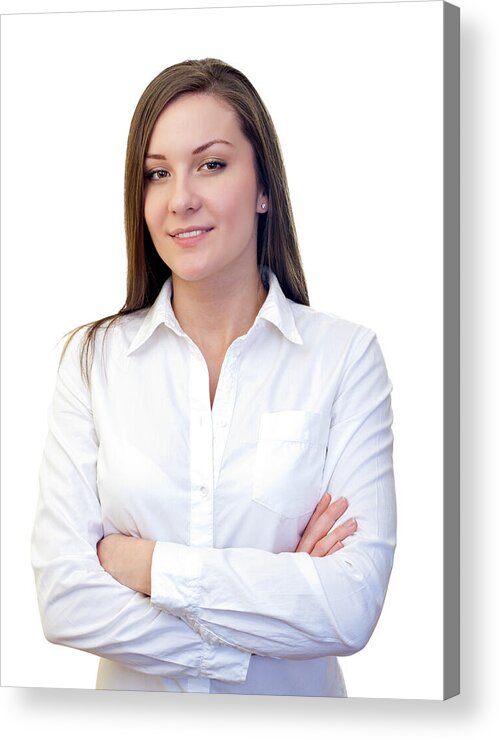 Corporate Business Acrylic Print featuring the photograph Attractive woman by Ocskaymark