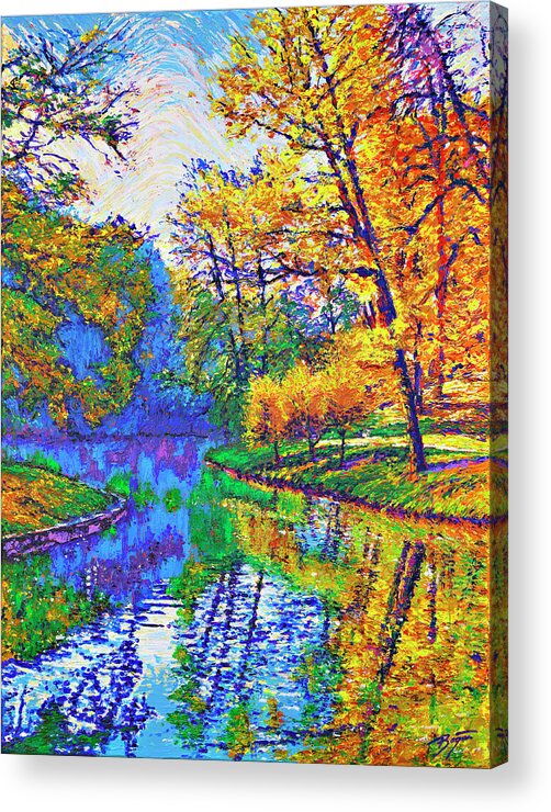 Autumn Acrylic Print featuring the painting Autumn Breeze by Darien Bogart