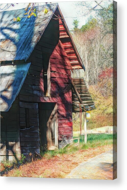 Barn On Bobs Creek Road North Carolina Acrylic Print featuring the photograph Barn On Bobs Creek Road North Carolina by Bellesouth Studio