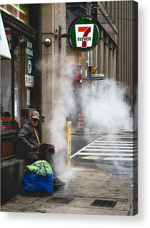 7 Eleven Acrylic Print featuring the photograph Bay Street Life Toronto by Dee Potter