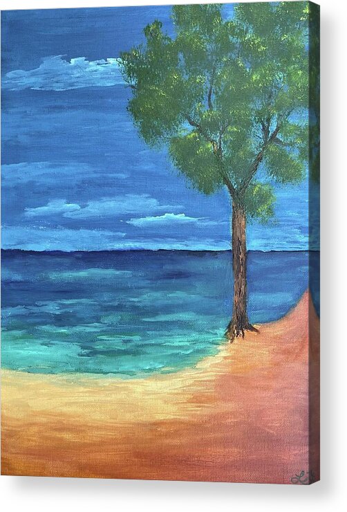 Beach Acrylic Print featuring the painting Beach Dreams by Lisa White