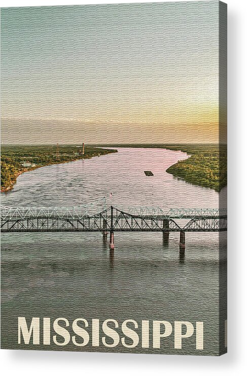 Bridge Acrylic Print featuring the photograph Bridge Over Mississippi by Long Shot