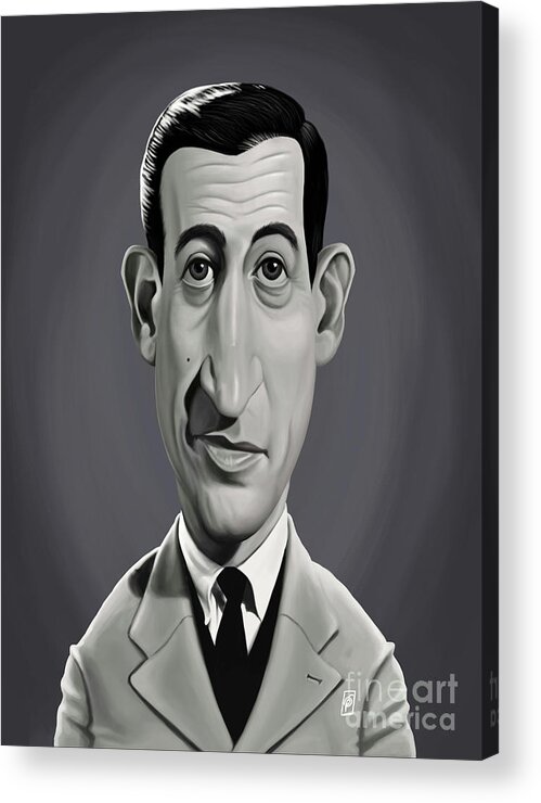 J D Salinger Acrylic Print featuring the digital art Celebrity Sunday - J.D.Salinger by Rob Snow