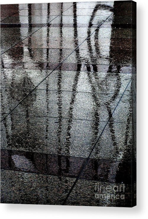  Acrylic Print featuring the photograph Chicago Rain Walk by Mary Kobet