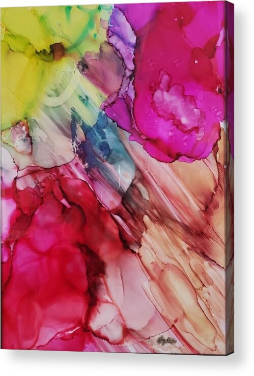 Abstract Acrylic Print featuring the painting Choices by Katy Bishop
