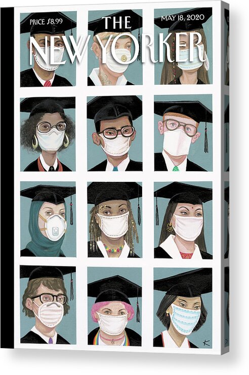 Student Acrylic Print featuring the painting Class Of 2020 by Anita Kunz